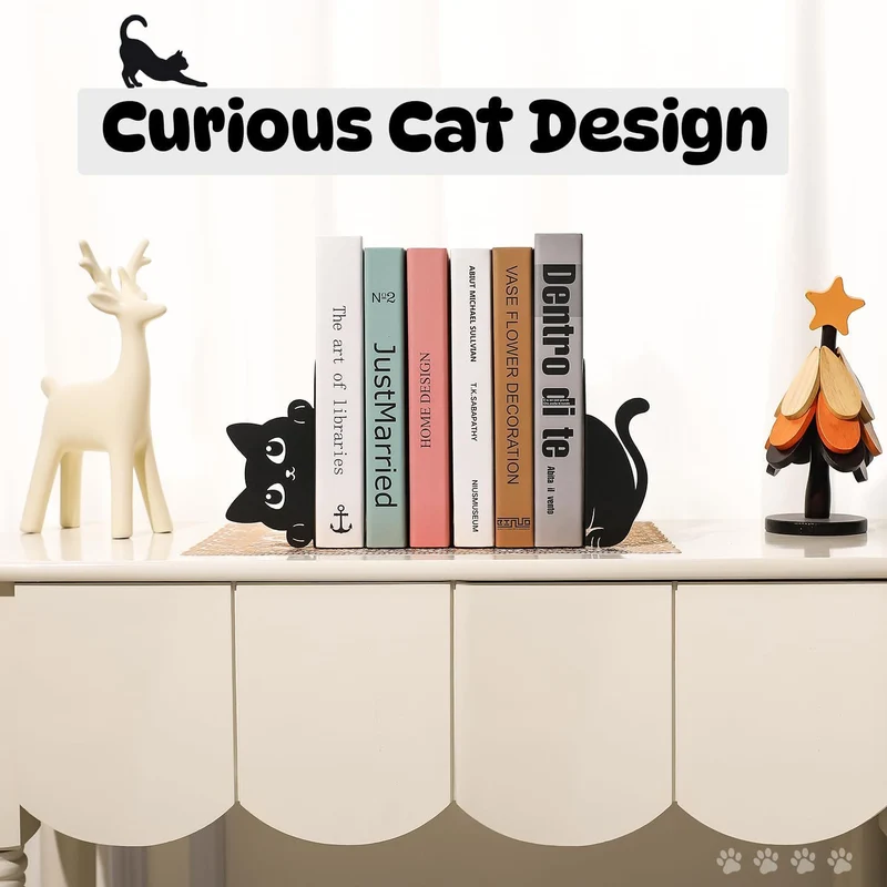 Kat-förmige dekorative Buchstützen