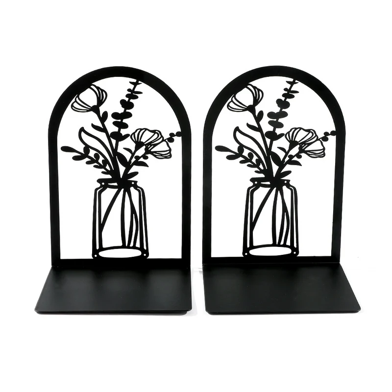 Elegante florale Metall-Buchstützen