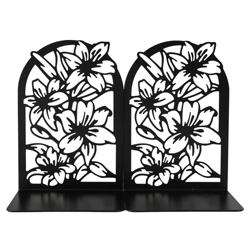 Elegante florale Metall-Buchstützen
