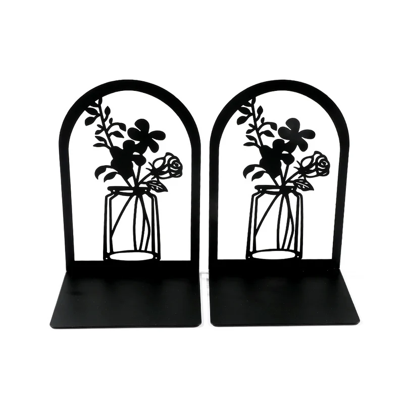 Elegante florale Metall-Buchstützen