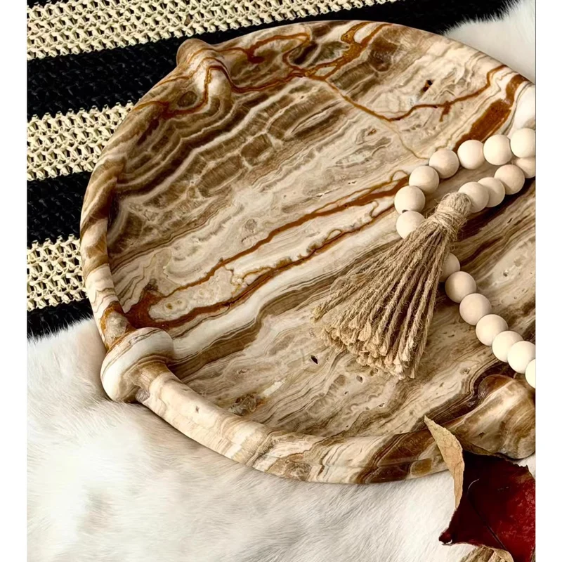 Dekorative Onyx Servierplatte