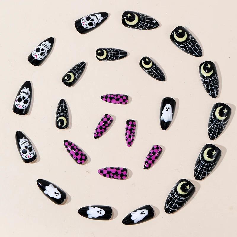 Halloween-Themen-Acryl-Nagelkunst-Set Karnz