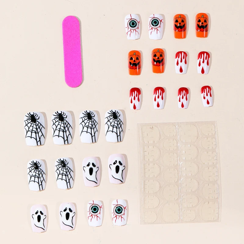 Halloween-Themen 3D Acryl Nagelkunst Set Karnz