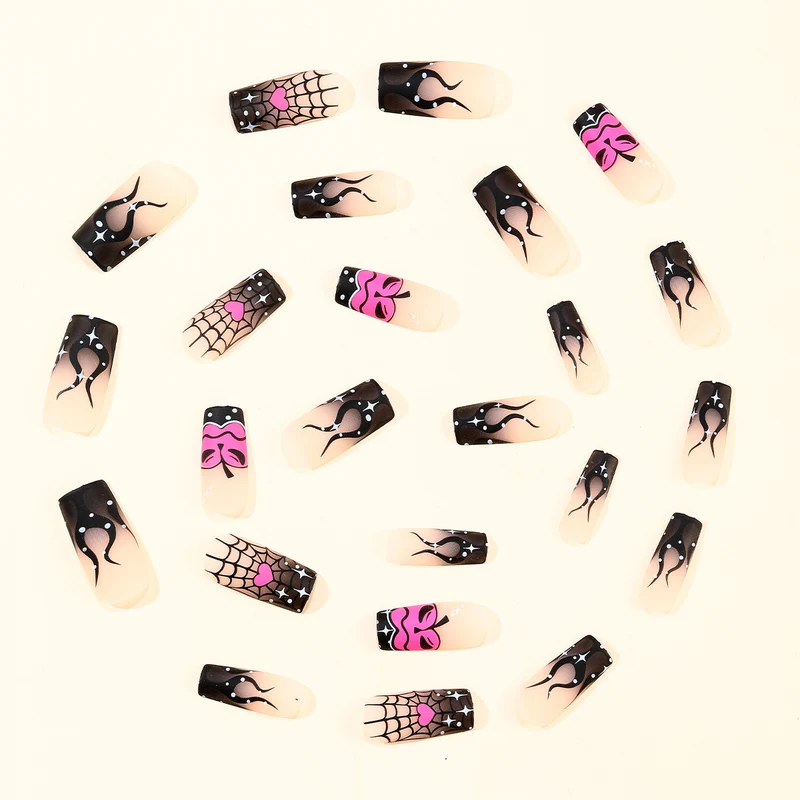 Gothic-Themen-Spinnen- und Kürbis-Nagelkunst-Erweiterungen Karnz