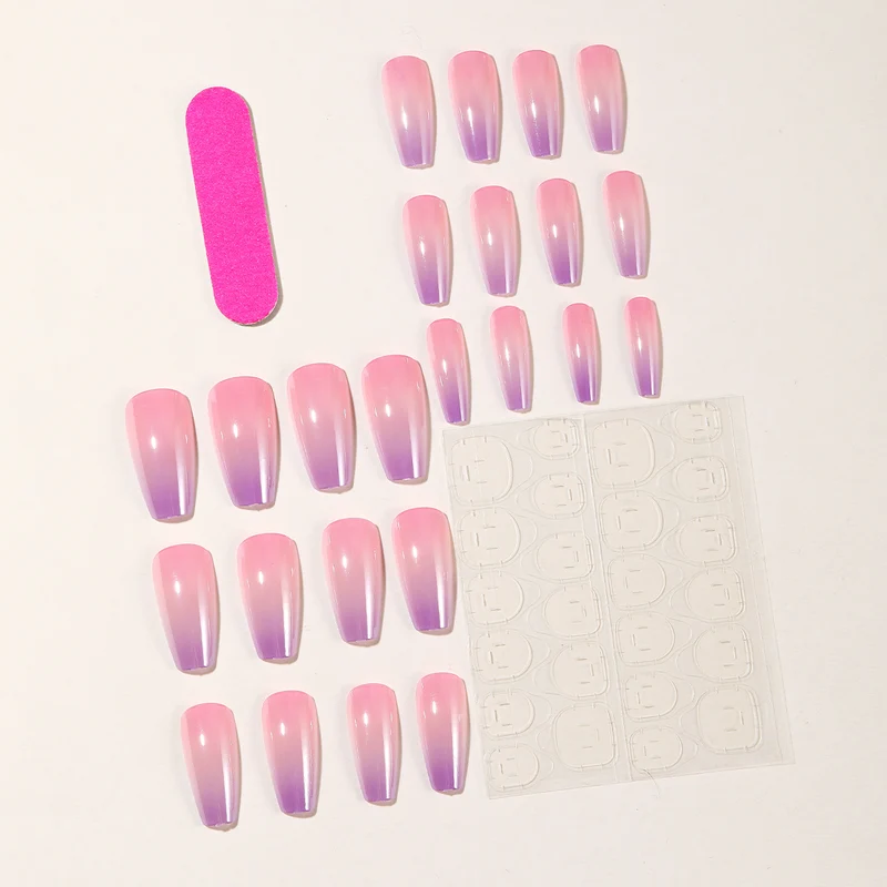 Glänzende Ombre Gel Nagelkunst Verlängerungen Karnz