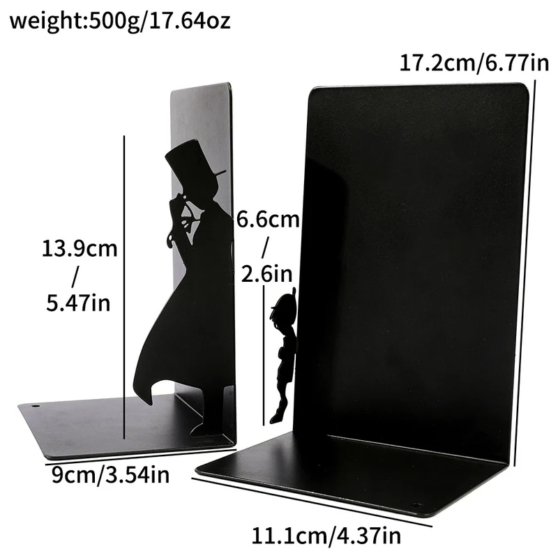 Künstlerische Silhouette Buchstützen