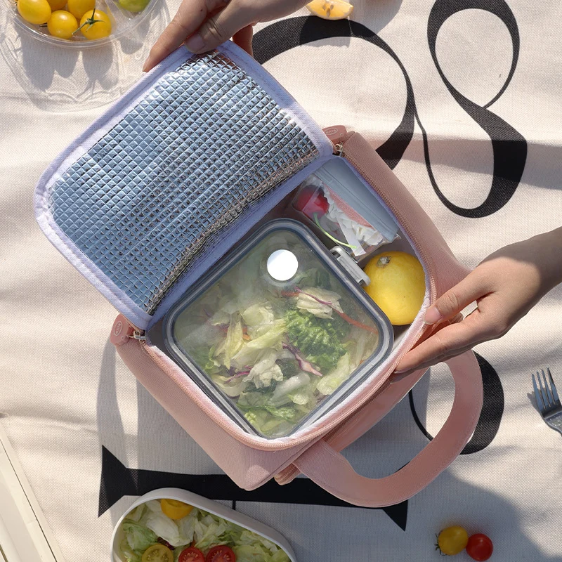 Isolierte Lunch-Tasche mit Durchsichtigem Vordertasche