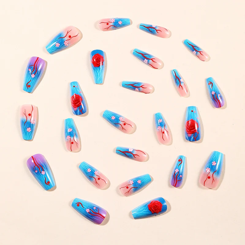 Floral 3D Nagelkunst Erweiterungen Karnz