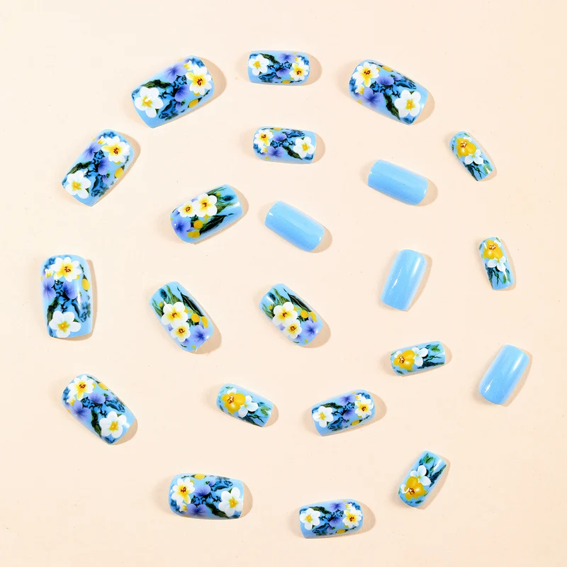 Floral 3D Acryl Nagelkunst Karnz