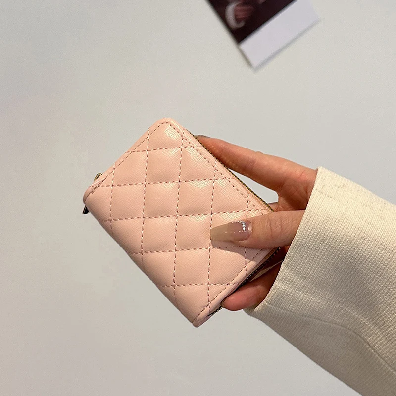 Gepolsterte zippered kompakte Brieftasche