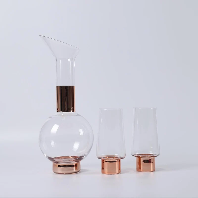 Moderne Glas Karaffe und Becher Set
