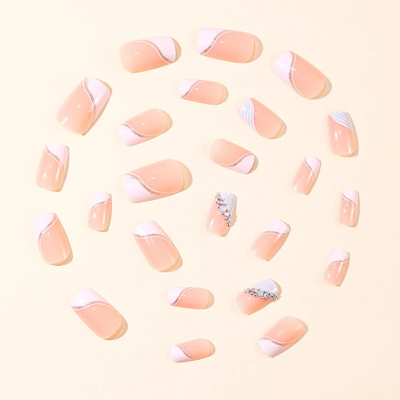 Elegante französische Spitze Acryl-Nagelverstärkungen Karnz