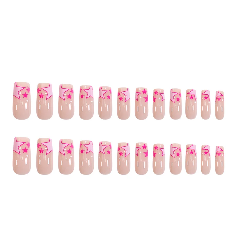 Kunstvolle Nagelkunst mit neonfarbenen Sternen Karnz