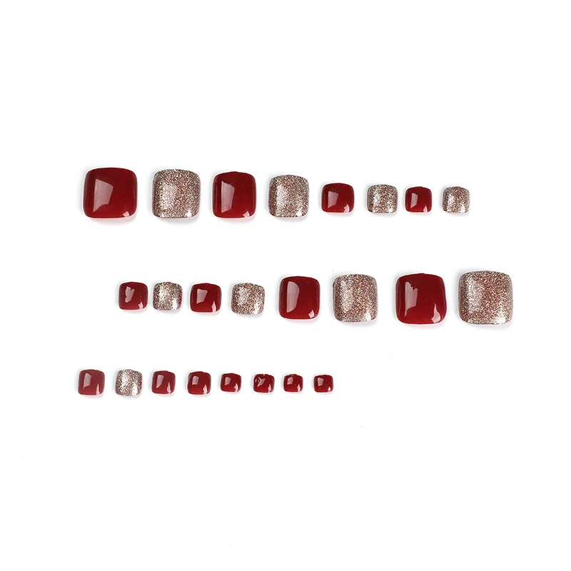 Elegante Fußnagelkunst mit Glitzer- und Farbverlauf Karnz