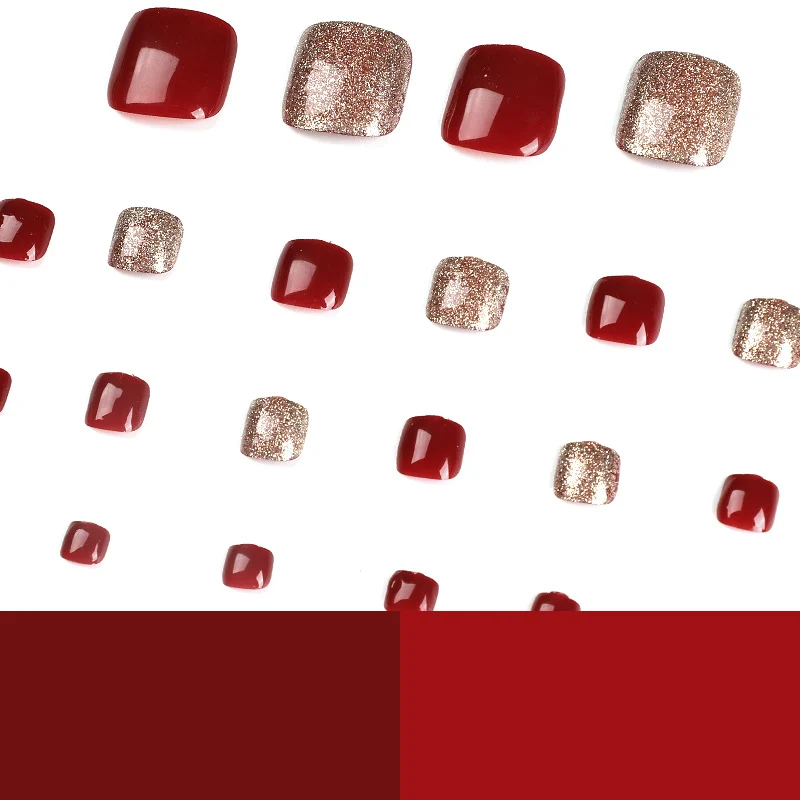 Elegante Fußnagelkunst mit Glitzer- und Farbverlauf Karnz