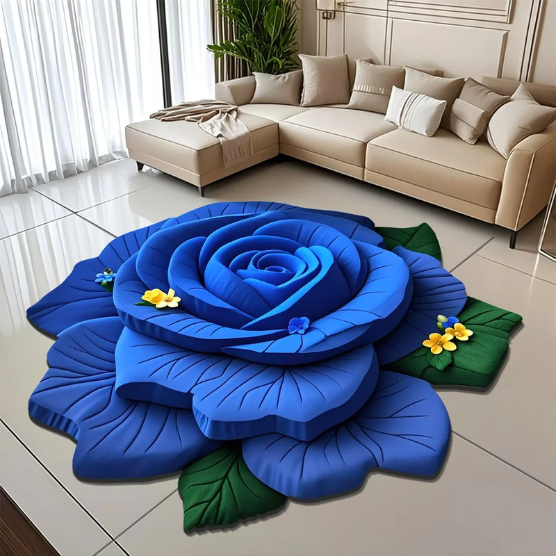 Floral-Themen Plüsch Bereichsteppich