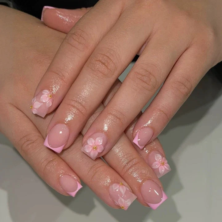 3D Floral Nail Art Design Karnz