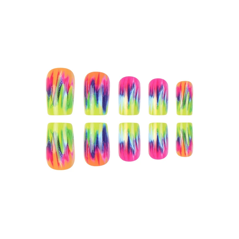 Vibrante Farbverlauf Nagelkunstverlängerungen Karnz
