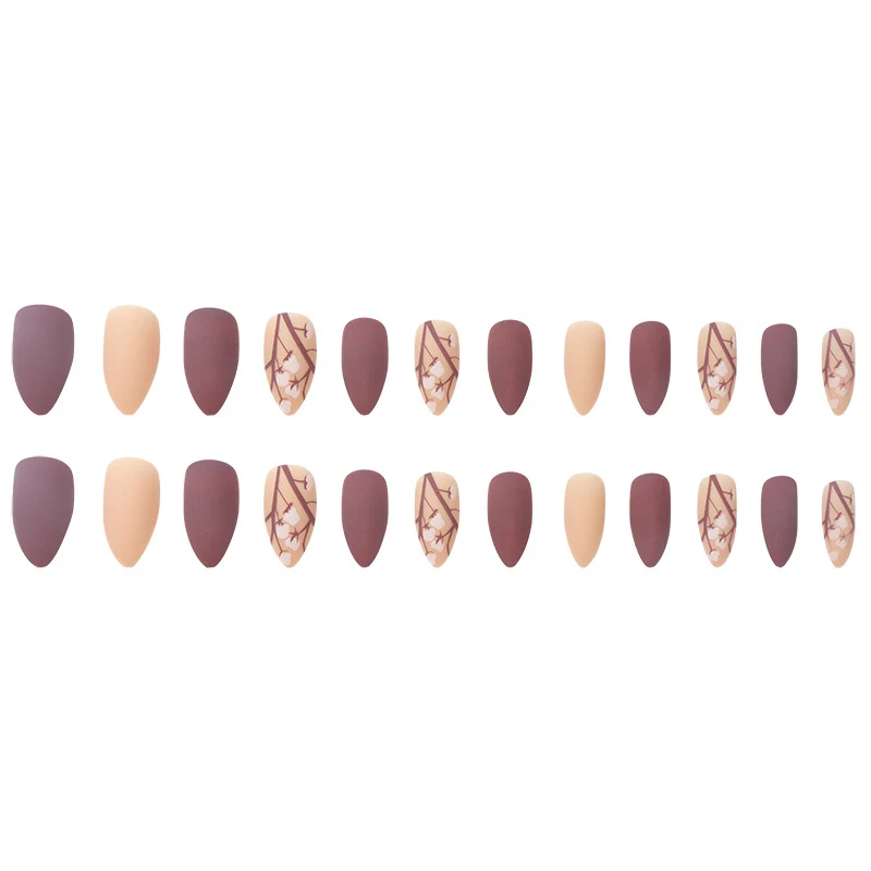 Stylische matte Stiletto Press-On Nägel Karnz