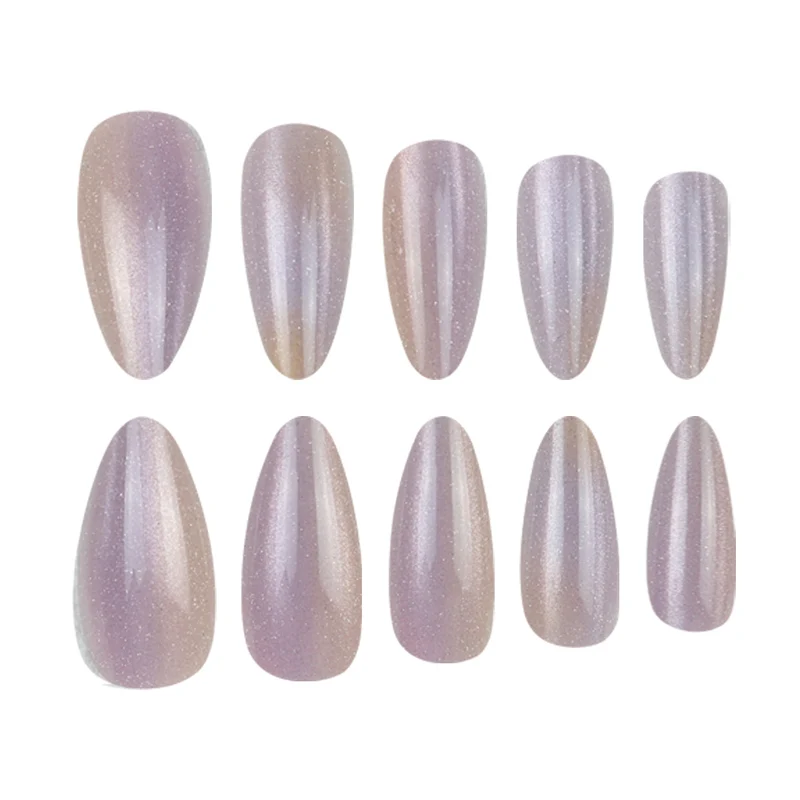Glitzernde Ombre Stiletto Press-On Nägel Karnz