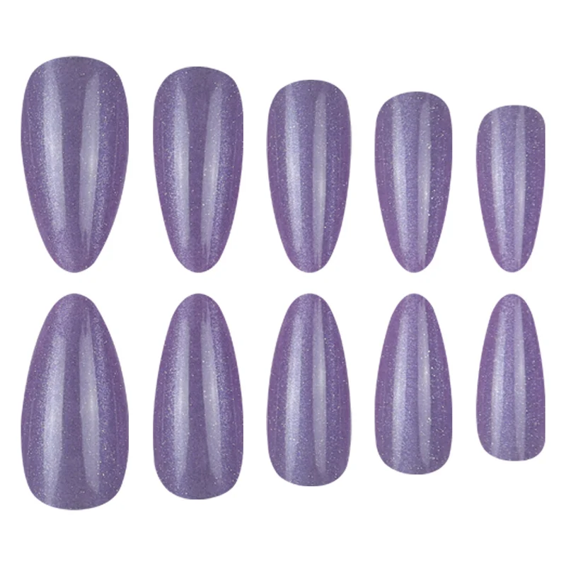 Sparkling Lange Stiletto Press-On Nägel Karnz