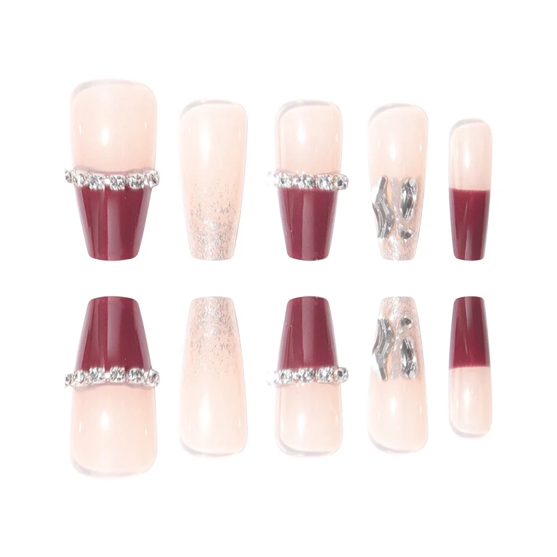 Mit Strass verzierten Stiletto Press-On Nägel Karnz 1789085992