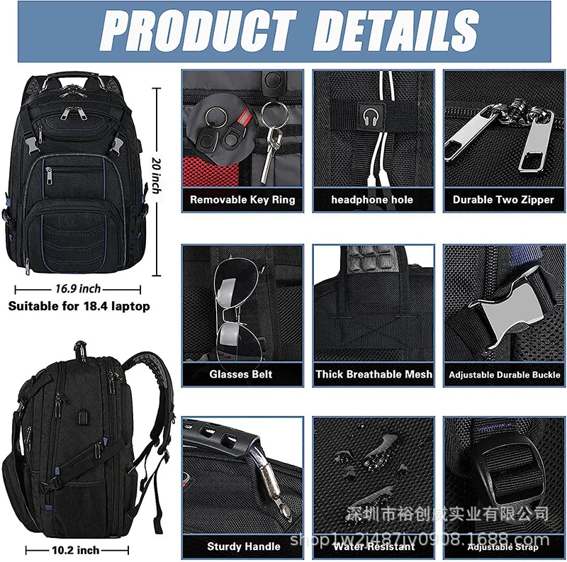 Vielseitiger Tech-Rucksack mit mehreren Fächern Karnz