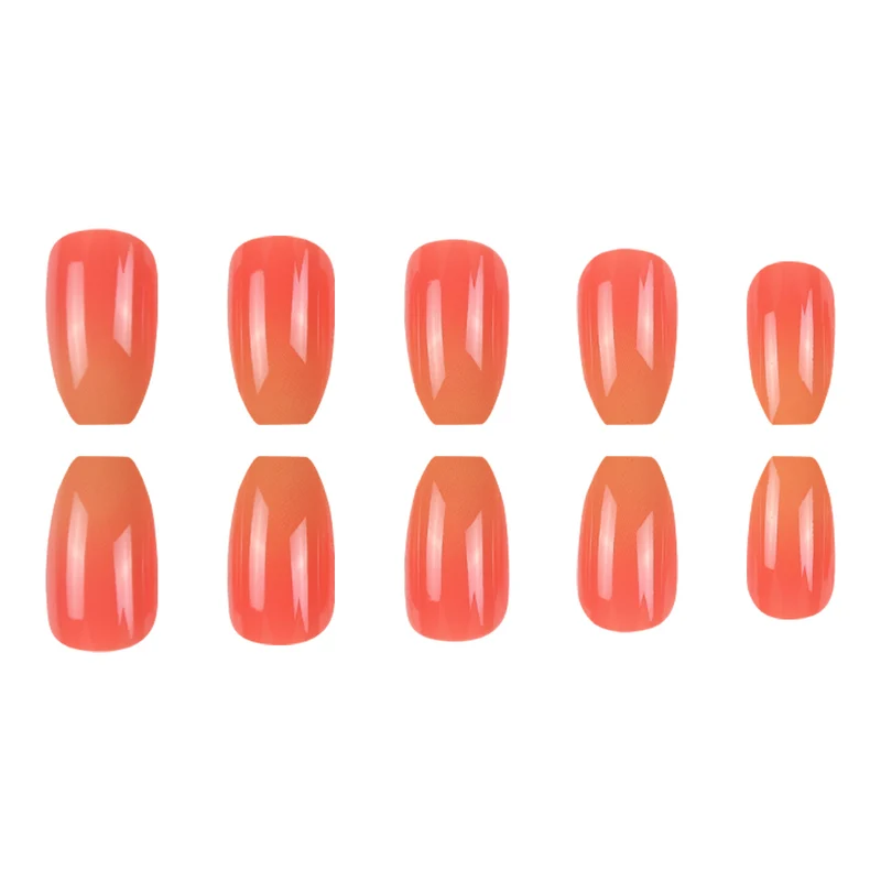 Ombre Stiletto Druck-Nägel mit glänzendem Finish Karnz