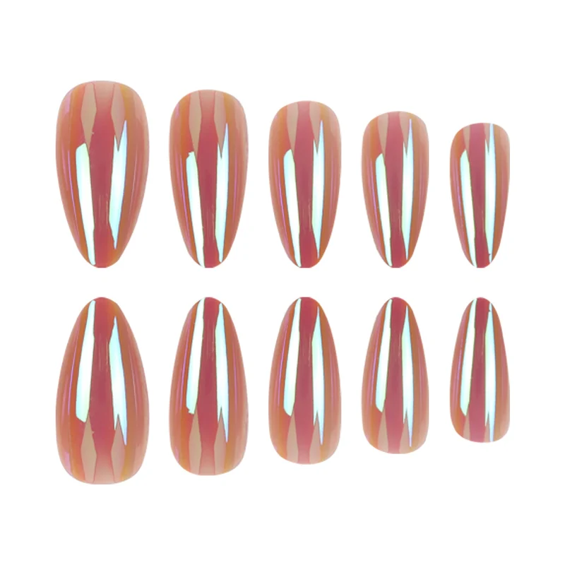 Metallic Stiletto-Nagelverlängerungen Karnz