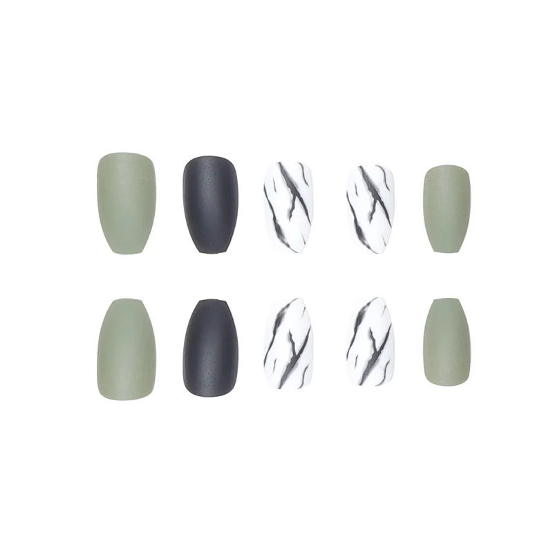 Matte Finish Stiletto Press-On Nägel Karnz