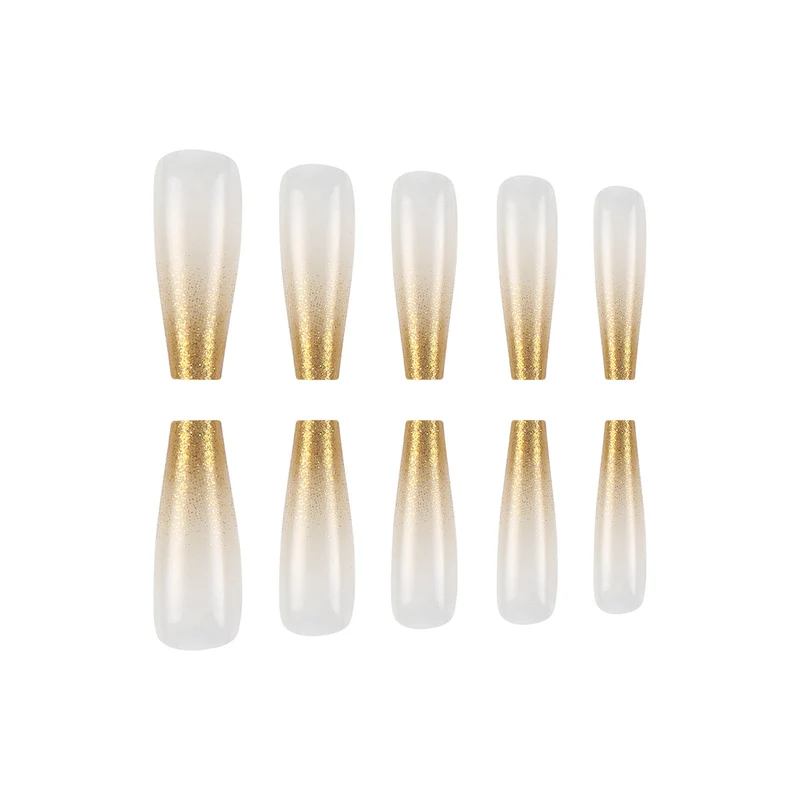 Luxuriöse Ombre Stiletto Press-On Nägel Karnz