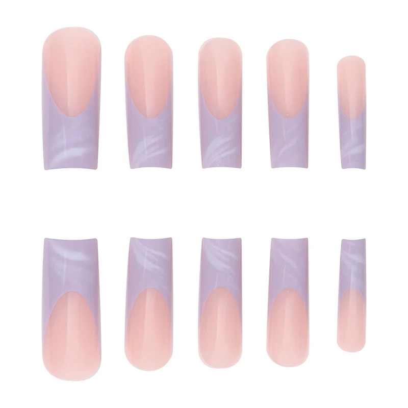 Langes Acryl Press-On-Nagelset mit Ombre-Effekt Karnz