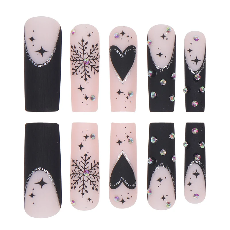 Glitzerndes Stiletto Nagelkunst Set Karnz