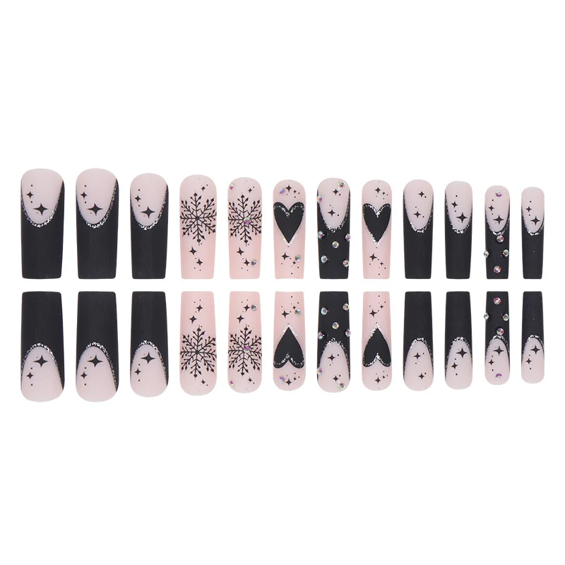 Glitzerndes Stiletto Nagelkunst Set Karnz