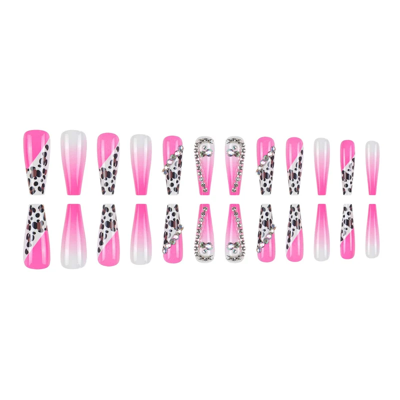 Glamorous Stiletto Press-On Nagelset mit Edelstein-Akzenten Karnz