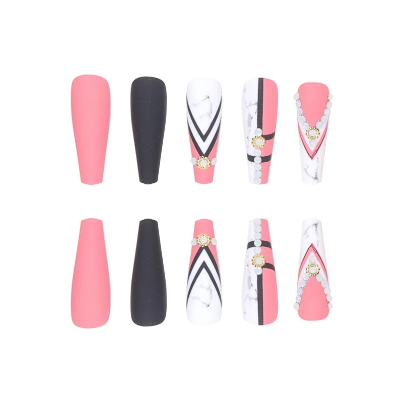 Glamouröse von Marmor inspirierte Stiletto-Nagelkunst Karnz