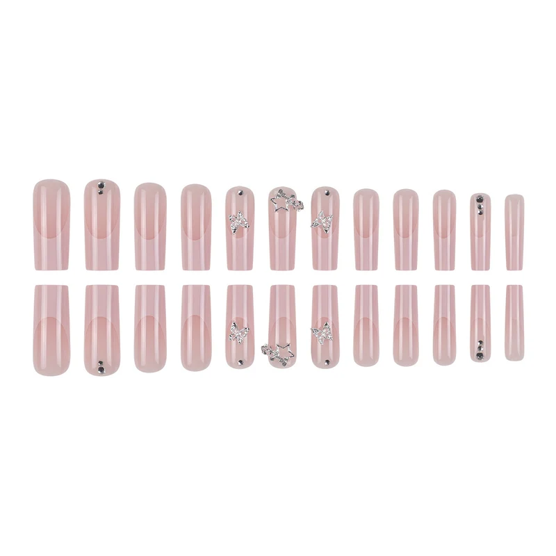 Glamouröses Lang Quadrat Nagel Kunst Set Karnz