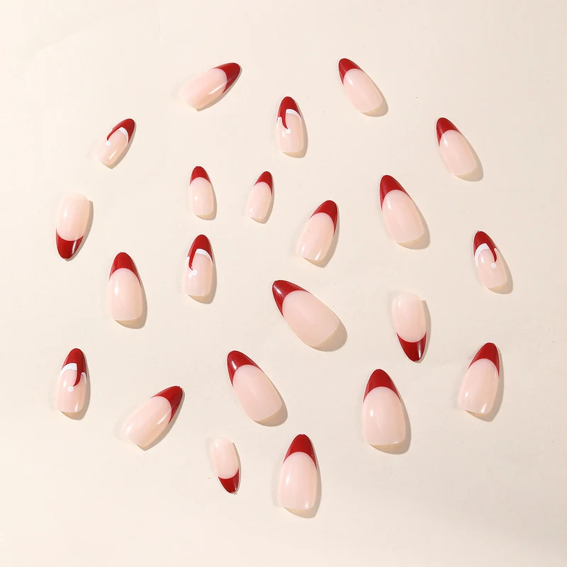Chic French Tip Nagelkunst Set Karnz