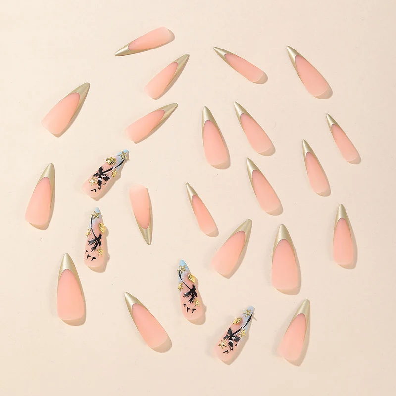 Künstlerische Stiletto Nagelkunst Karnz
