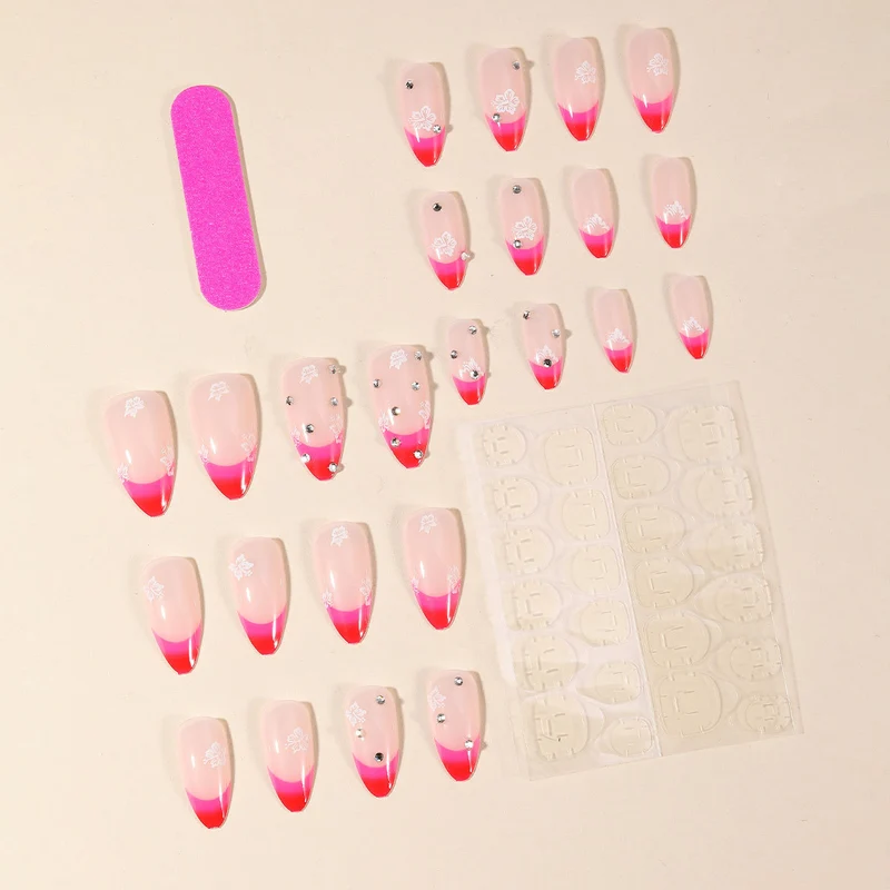 Künstlerische Ombre Nagelverlängerungen Karnz