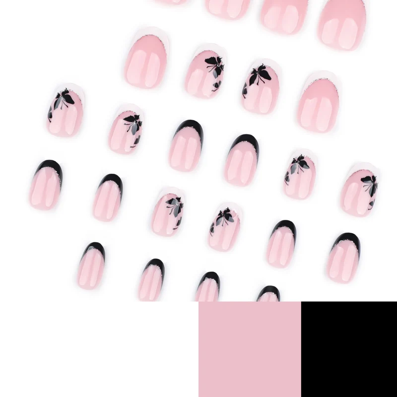 Elegant gestaltete Nagelkunst mit Schmetterlingsmotiv Karnz
