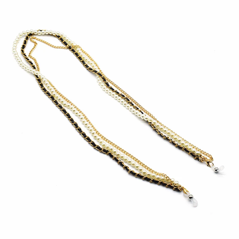 Elegante Mehrstrang-Perlen-Brillenband Karnz