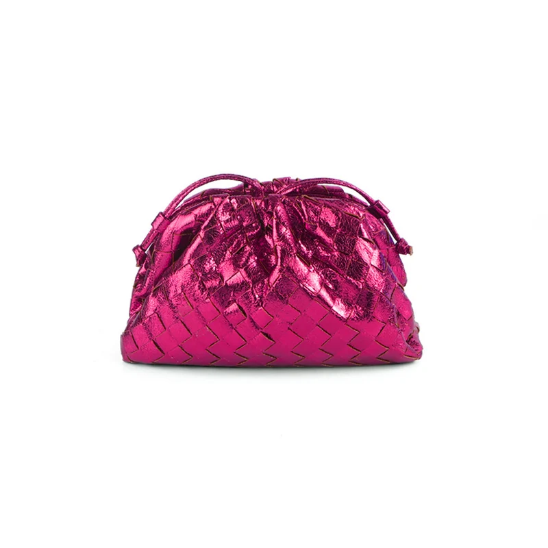 Elegante Gewebte Leder Eimer Tasche Karnz