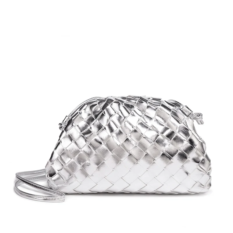 Elegante Gewebte Leder Eimer Tasche Karnz