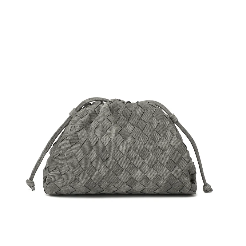 Elegante Gewebte Leder Eimer Tasche Karnz