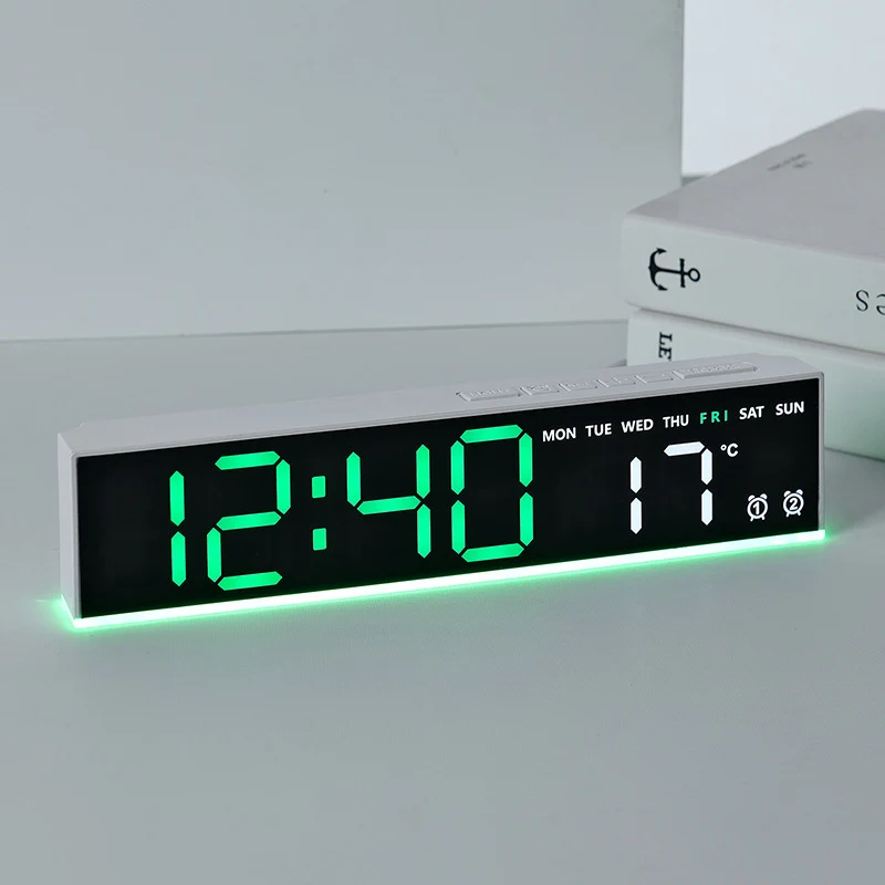 Digitaler Wecker mit großem LED-Display und Temperaturanzeige Karnz
