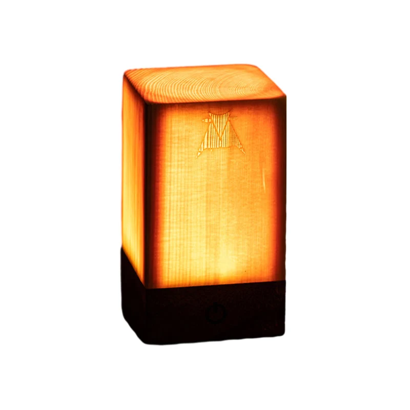 Kabellose LED-Tischlampe mit Akku und Touch-Bedienung – Warmes Holzdesign für gemütliches Ambiente | Karnz
