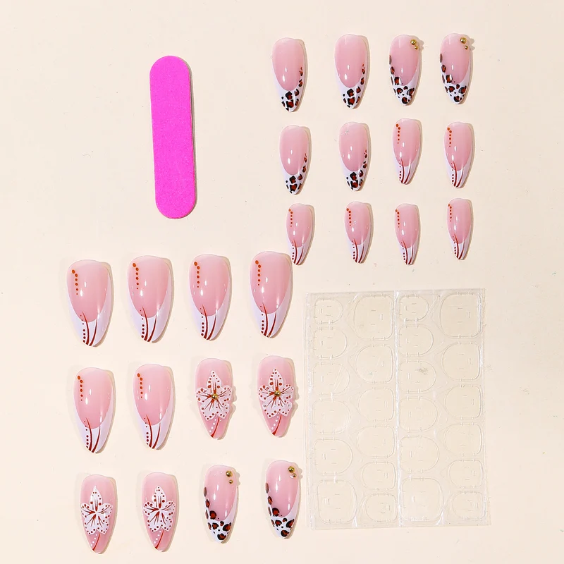 Künstlerische Blumen Acryl Nail Art Karnz