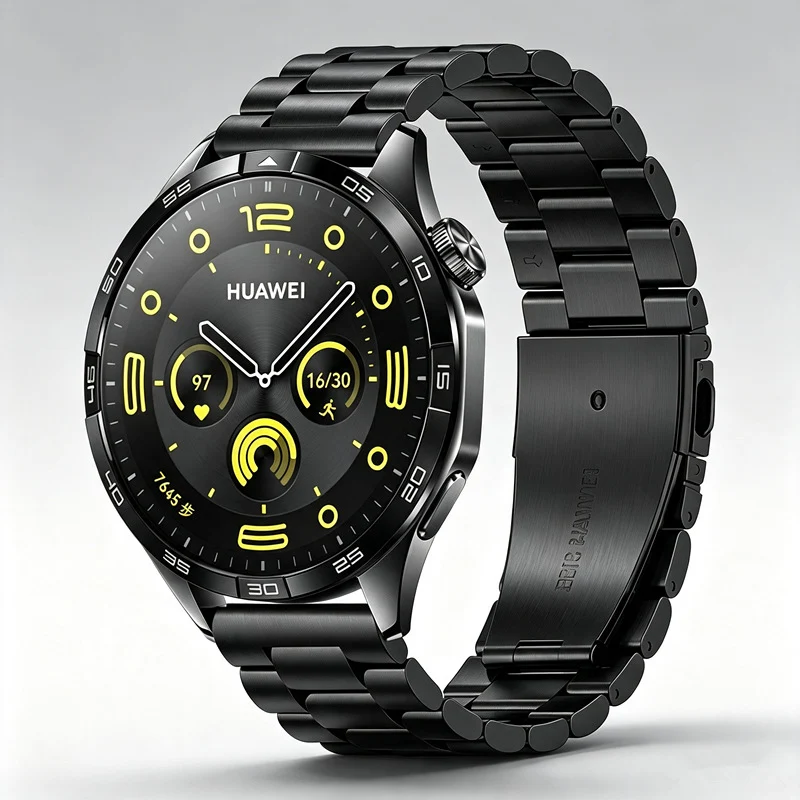 Schwarzes Luxusarmband für Ultradünn Smartwatch