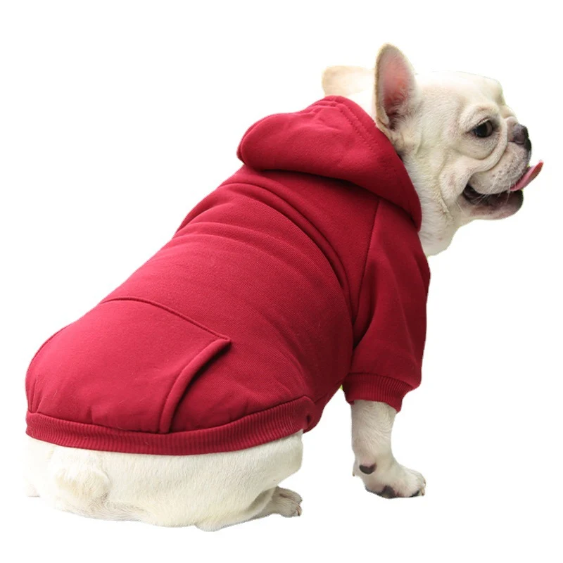 Hundemantel aus Sweatshirt-Stoff mit Taschen